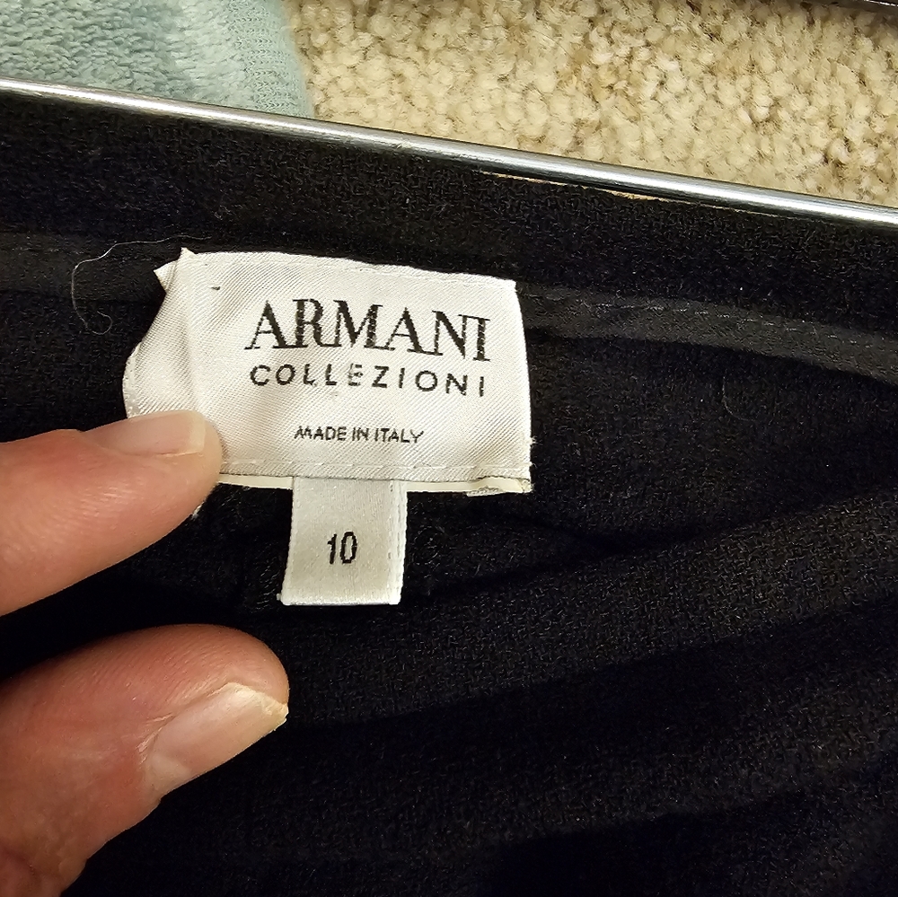 Armani Collezione ladies' size 10 black wool pants, made in Italy